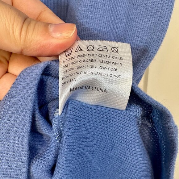 Cotton Ribbed Blue Slim Fit Scoop Neck Tank Top XXL - Picture 9 of 11